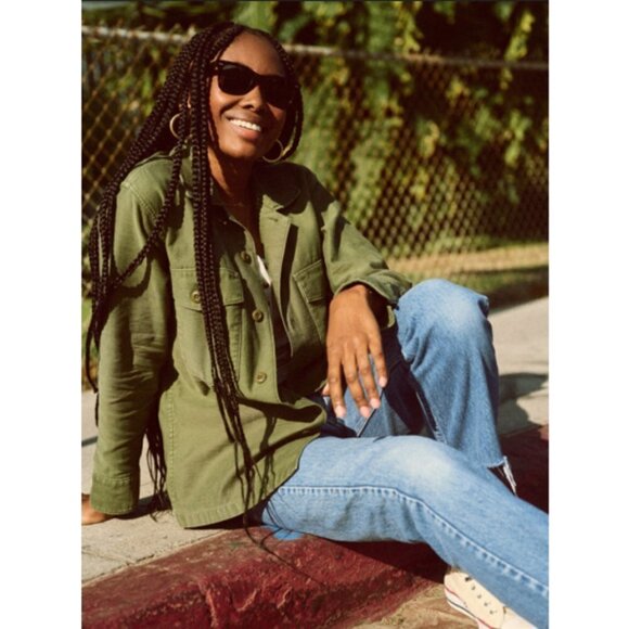 💕FAHERTY💕 Savannah Cotton Overshirt Jacket~ Fatigue Green XS NWT - Picture 9 of 16